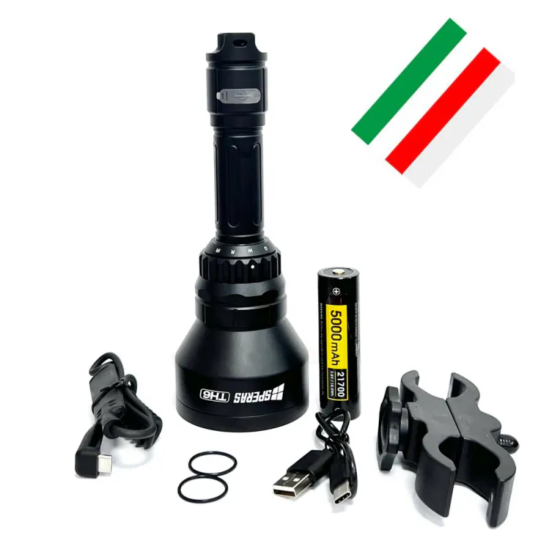Speras TH6 Uppladdningsbar 4-i-1 LED-jaktficklampa